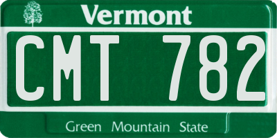 VT license plate CMT782