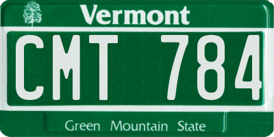 VT license plate CMT784
