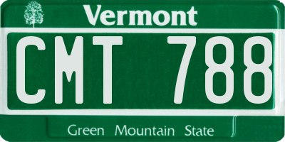 VT license plate CMT788