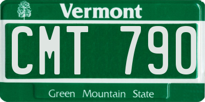 VT license plate CMT790