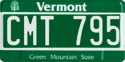 VT license plate CMT795