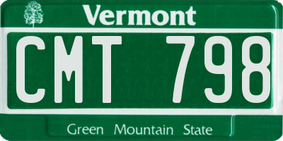VT license plate CMT798