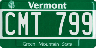 VT license plate CMT799