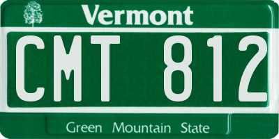 VT license plate CMT812