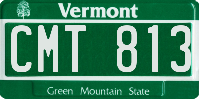 VT license plate CMT813