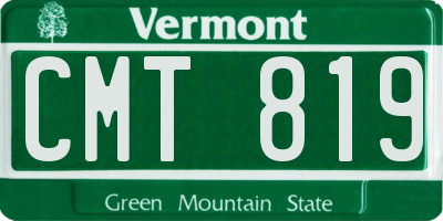 VT license plate CMT819