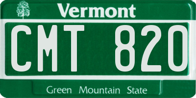 VT license plate CMT820