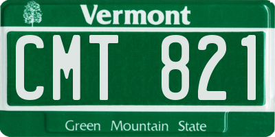 VT license plate CMT821