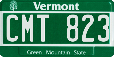 VT license plate CMT823