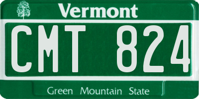 VT license plate CMT824