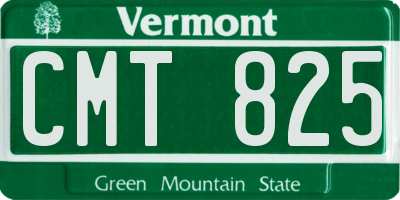 VT license plate CMT825