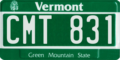 VT license plate CMT831
