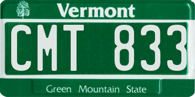 VT license plate CMT833