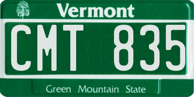 VT license plate CMT835