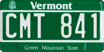 VT license plate CMT841
