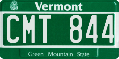 VT license plate CMT844