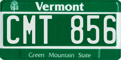 VT license plate CMT856
