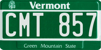 VT license plate CMT857