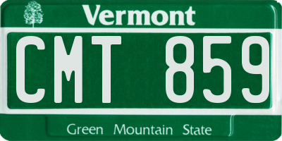 VT license plate CMT859