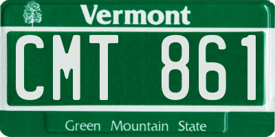 VT license plate CMT861