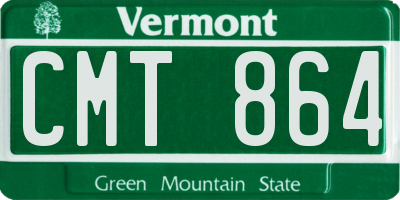 VT license plate CMT864