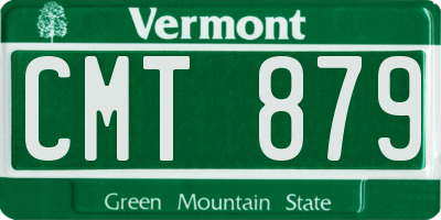 VT license plate CMT879