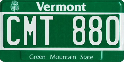 VT license plate CMT880