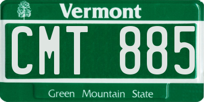 VT license plate CMT885