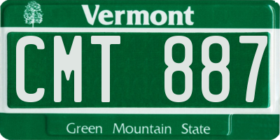 VT license plate CMT887