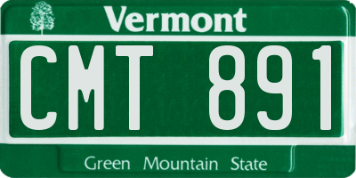 VT license plate CMT891