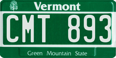 VT license plate CMT893