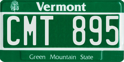 VT license plate CMT895