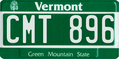 VT license plate CMT896