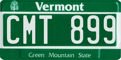 VT license plate CMT899