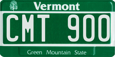 VT license plate CMT900