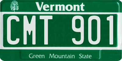 VT license plate CMT901