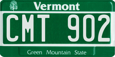 VT license plate CMT902