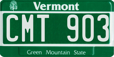 VT license plate CMT903