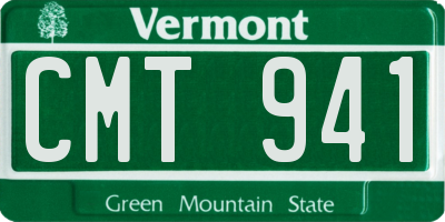 VT license plate CMT941