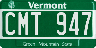 VT license plate CMT947
