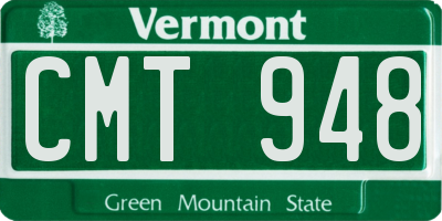 VT license plate CMT948