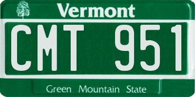 VT license plate CMT951