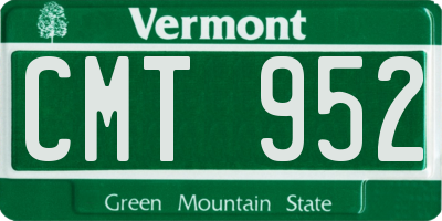 VT license plate CMT952