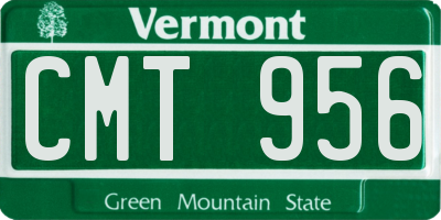 VT license plate CMT956