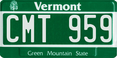 VT license plate CMT959