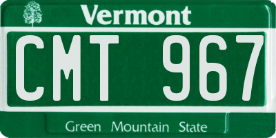 VT license plate CMT967