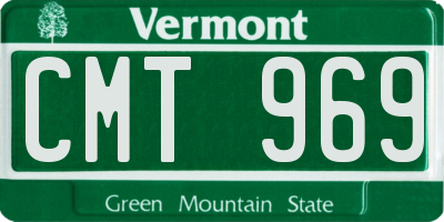VT license plate CMT969