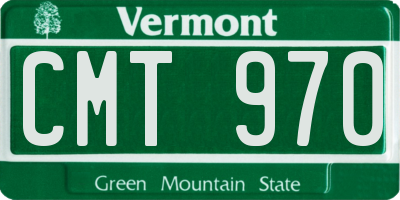 VT license plate CMT970