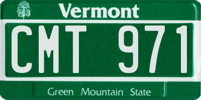 VT license plate CMT971