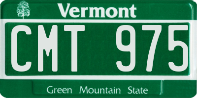 VT license plate CMT975